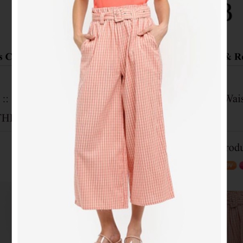 Cotton On High Waist Culottes: color Abby Gingham
